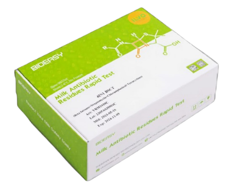 4-in-1 test for detecting antibiotics in raw milk